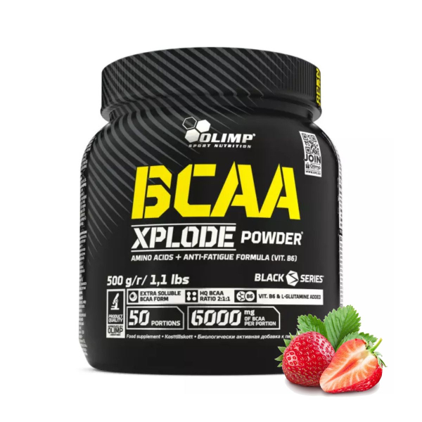 Амінокислоти Olimp BCAA Xplode (полуниця) 500 г 