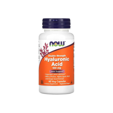 Гіалуронова кислота Now Foods Hyaluronic Acid, 100 мг, 60 капсул