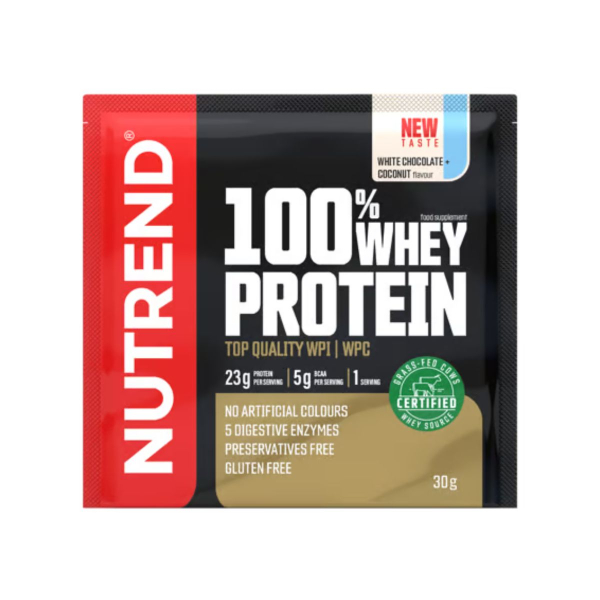 Протеїн Nutrend 100% Whey Protein (білий шоколад + кокос) 30 г