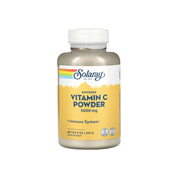 Вітамін Solaray Vitamin C Powder Crystalline, 5000 мг, 227 г
