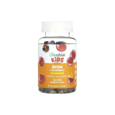 Залізо + вітамін C для дітей Lifeable Iron + Vitamin C Kids, 60 жуйок