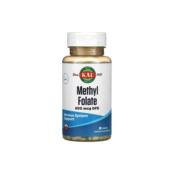 Метилфолат KAL Methyl Folate, 800 мкг, 90 таблеток 