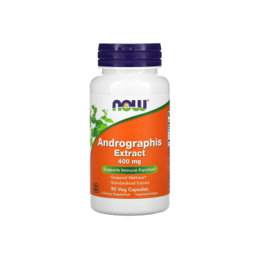 Екстракт андрографіса Now Foods Andrographis Extract, 400 мг, 90 капсул