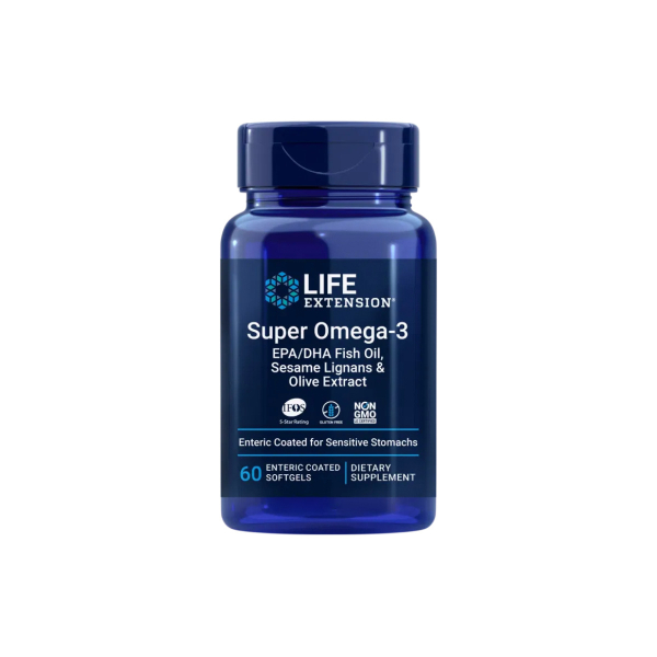 Супер Омега-3 Life Extension Super Omega-3 EPA/DHA FO, SL & OE (Enteric Coated), 60 софтгелів 