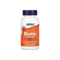 Біотин Now Foods Biotin, 5000 мкг, 60 капсул
