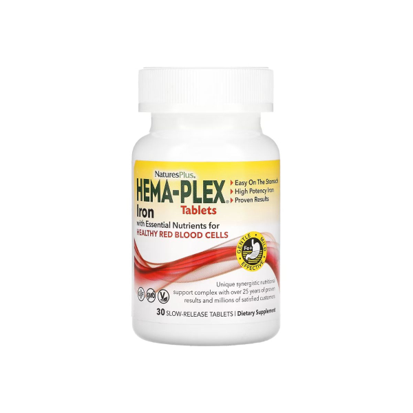 Комплекс заліза Nature's Plus Hema-Plex Tablet, 30 таблеток