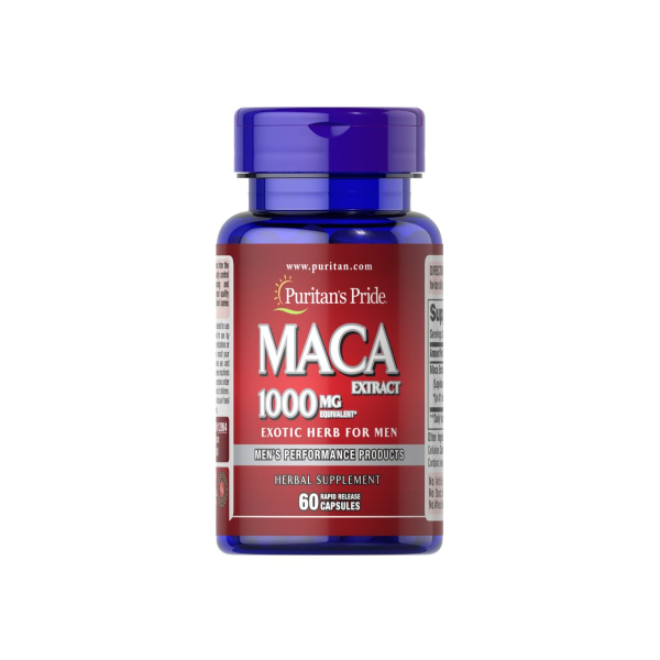 Eкстракт кореня Мака Puritan's Pride Maca, 1000 мг, 60 капсул
