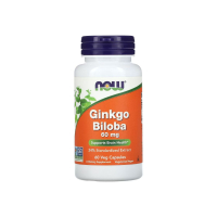 Гинкго билоба Now Foods Ginkgo Biloba, 60 мг, 60 капсул