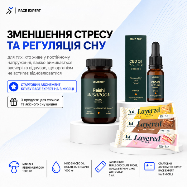 Набір «Зменшення стресу та регуляція сну Race Expert Club» — абонемент на 3 місяці