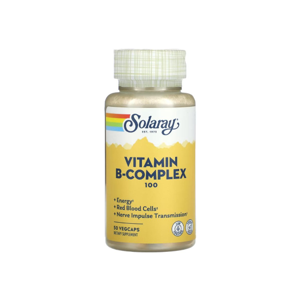 Комплекс вітамінів В Solaray Vitamin B-Complex 100, 100 мг, 50 капсул
