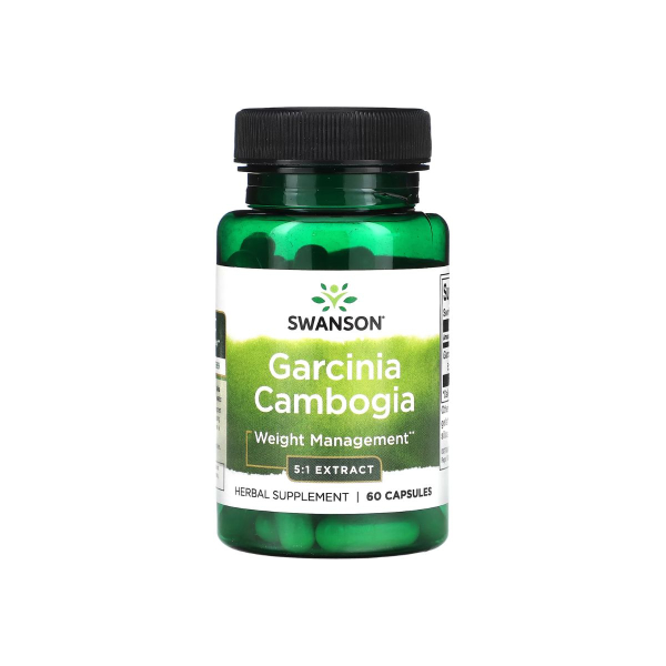 Екстракт гарцинії камбоджійської Swanson Garcinia Cambogia 5:1 Extract, 80 мг, 60 капсул