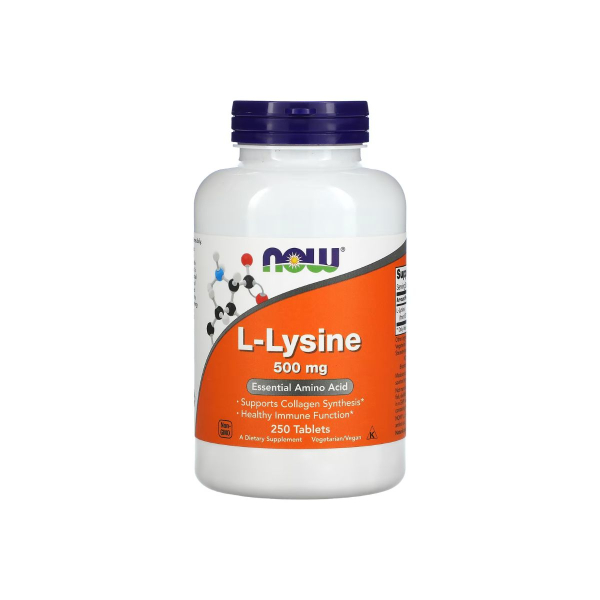 Амінокислота  Now Foods L- Lysine, 500 мг, 250 таблеток