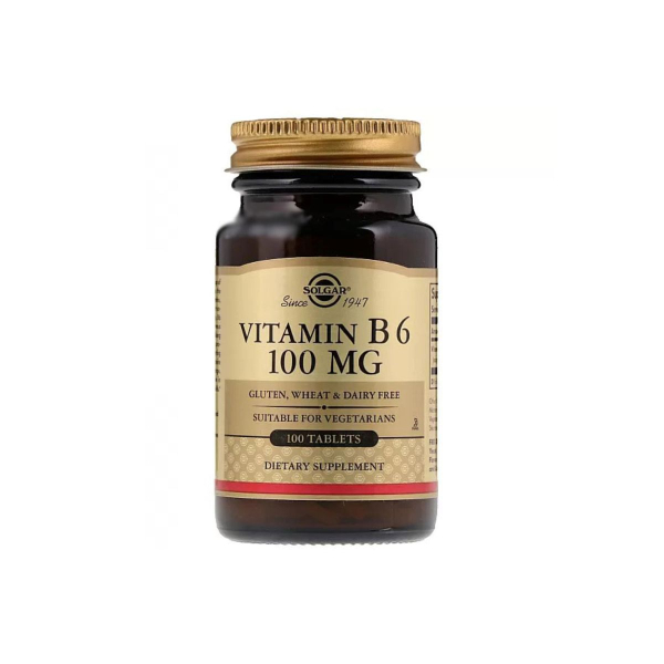 Вітамін Solgar Vitamin B6, 100 мг, 100 таблеток