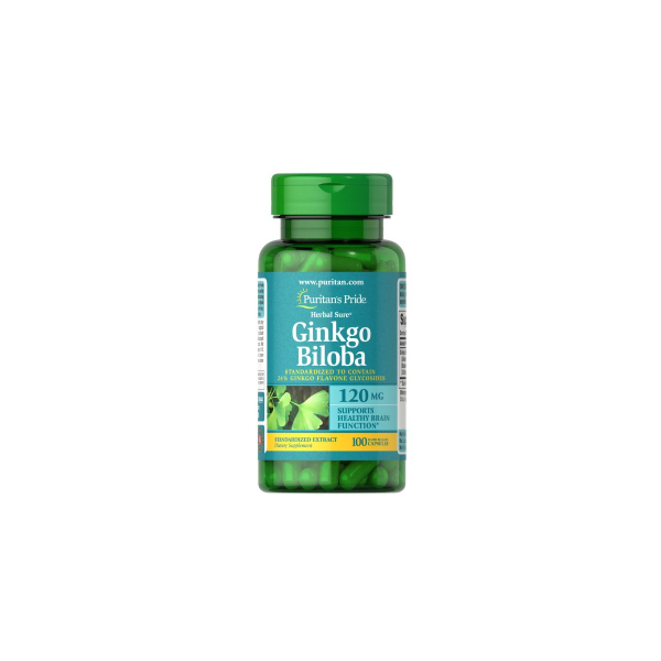 Гінкго білоба Puritan's Pride Ginkgo Biloba Standardized Extract, 120 мг, 100 капсул