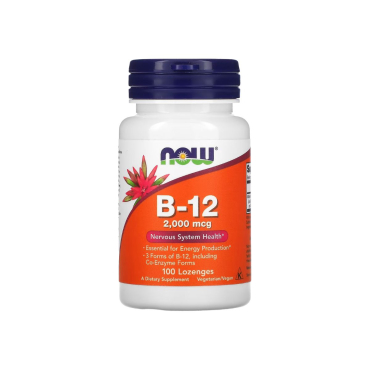 Вітамін Now Foods B-12, 2000 мкг, 100 льодяників
