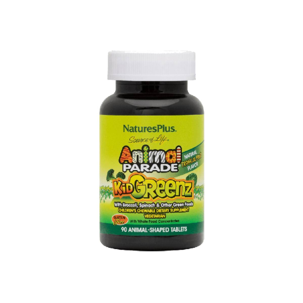 Мультивітаміни для дітей Nature's Plus AP KidGreenz (тропічні фрукти) 90 жувальних таблеток