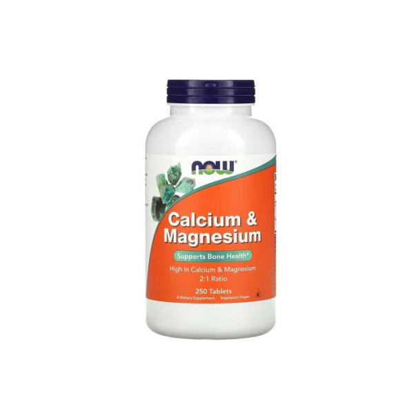 Комплекс із кальцієм та магнієм NOW FOODS Calcium & Magnesium 2:1, 250 таблеток