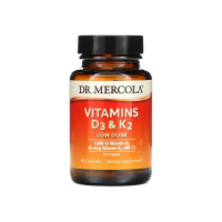 Витамины Dr. Mercola Vitamins D3 & K2 Low Dose, 30 капсул