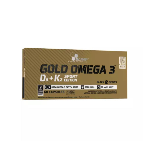 Омега 3 з вітамінами Olimp Gold Omega 3 D3+K2 Sport Edition, 60 капсул