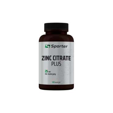 Цинк Sporter Zinc Citrate Plus, 25 мг 120 капсул