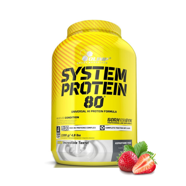 Протеин Olimp System Protein 80 (клубника) 2200 г 