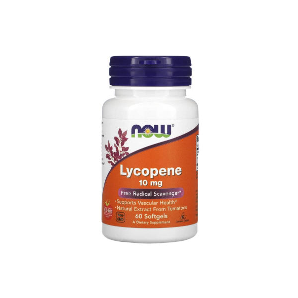 Лікопін Now Foods Lycopene, 10 мг, 60 софтгелів