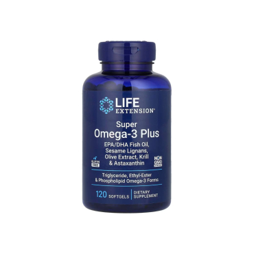 Супер омега-3 плюс Life Extension Super Omega-3 Plus, 120 софтгелей