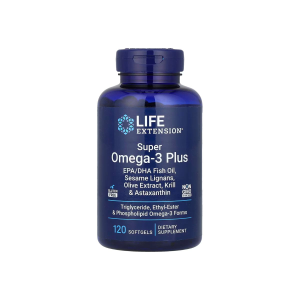 Супер омега-3 плюс Life Extension Super Omega-3 Plus, 120 софтгелів