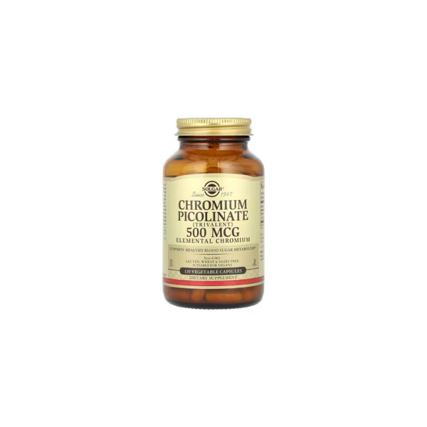 Піколінат хрому Solgar Chromium Picolinate, 500 мкг, 120 капсул 