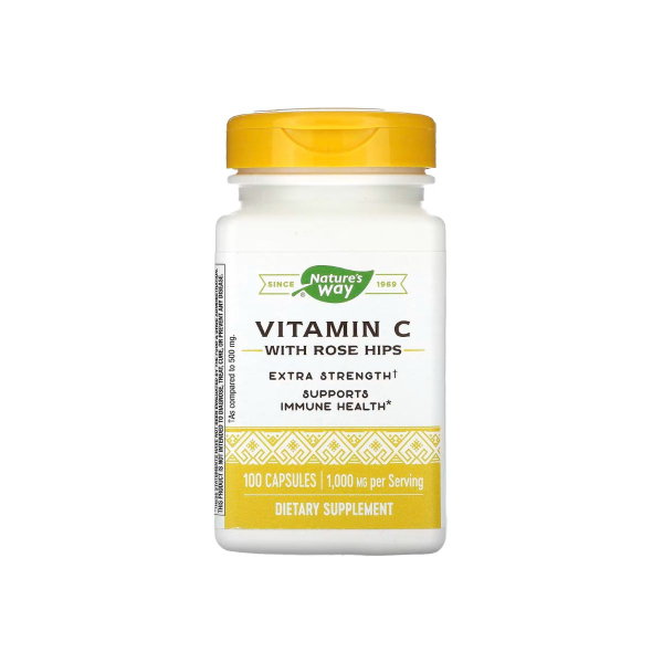 Вітамін C із шипшиною Nature's Way Vitamin C Rose Hips, 100 капсул
