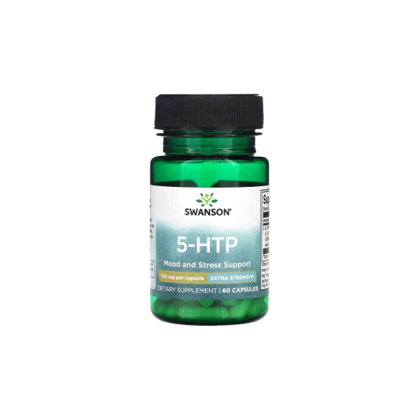 Амінокислота 5-HTP Swanson 5-Htp Extra Strength, 100 мг, 60 капсул 