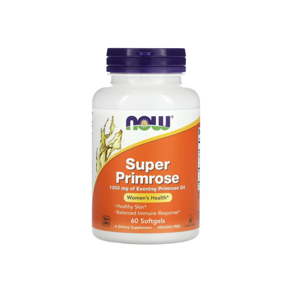 Олія примули вечірньої Now Foods Super Primrose, 1300 мг, 60 софтгелів