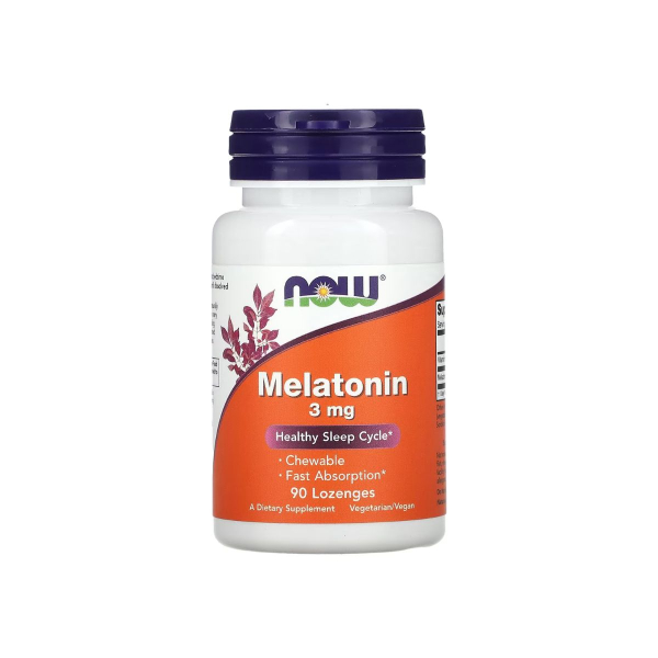 Мелатонін Now Foods Melatonin, 3 мг, 90 льодяників