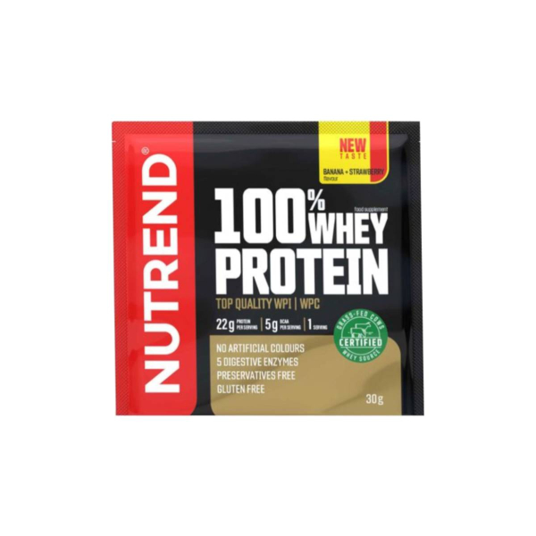 Протеин Nutrend 100% Whey Protein (банан + клубника) 30 г