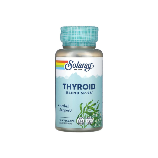 Добавка для щитовидної залози Solaray Thyroid Blend SP-26, 100 капсул