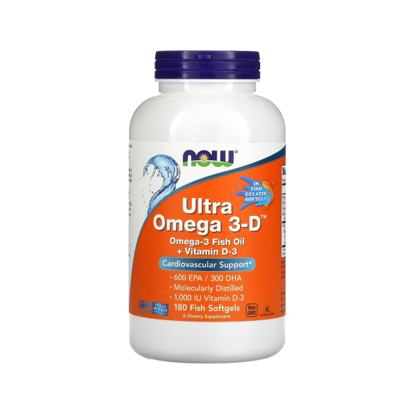 Омега-3 Now Foods Ultra Omega 3-D Fish Oil, 180 софтгелів