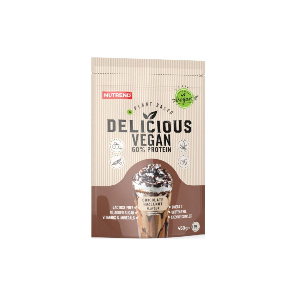 Веганский протеин Nutrend Delicious Vegan Protein (шоколад - фундук) 450 г