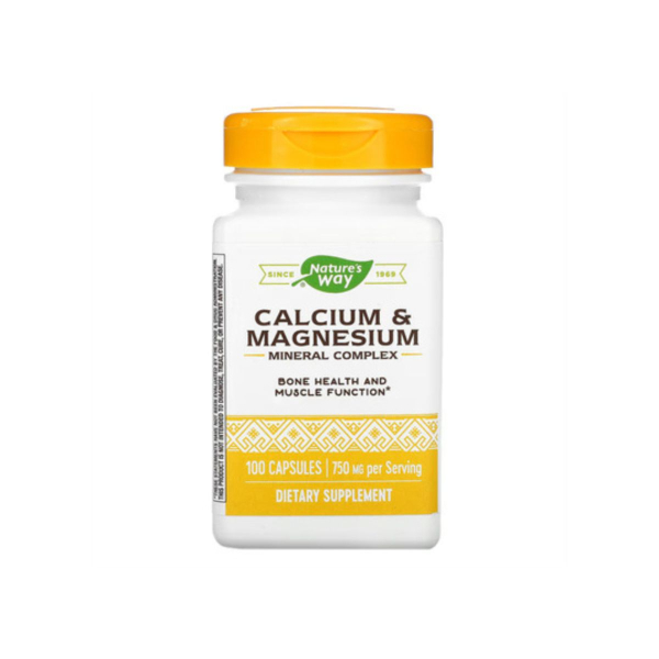 Кальцій та магній Nature's Way Calcium-Magnesium, 100 капсул