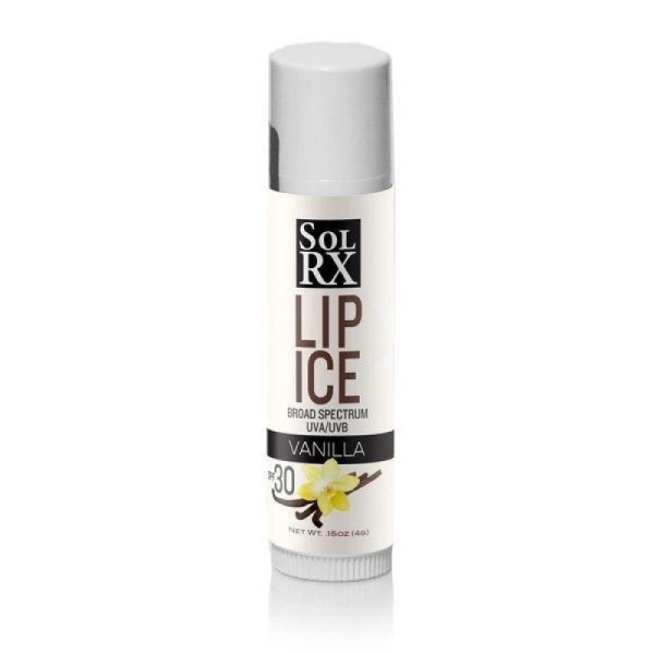 Солнцезащитный бальзам для губ SolRx Lip Ice SPF 30 (ваниль) 4 г
