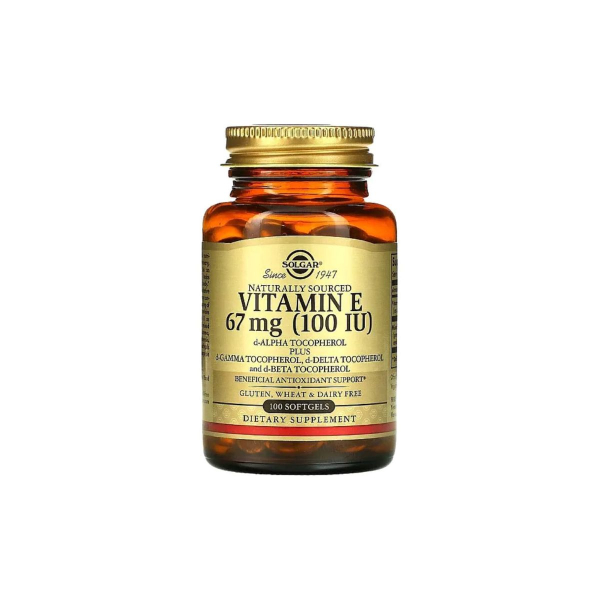 Витамин Solgar Vitamin E Mixed, 100 IU, 100 софтгелев 