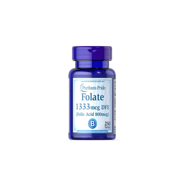 Фолієва кислота Puritan's Pride Folate 1333 mcg DFE, 250 таблеток