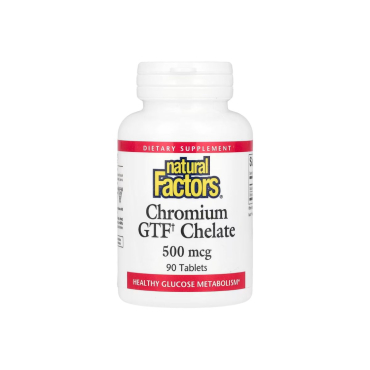 Хелат хрома Natural Factors Chrom Chelate, 500 мкг, 90 таблеток