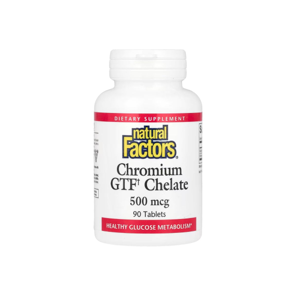 Хелат хрому Natural Factors Chrom Chelate, 500 мкг, 90 таблеток