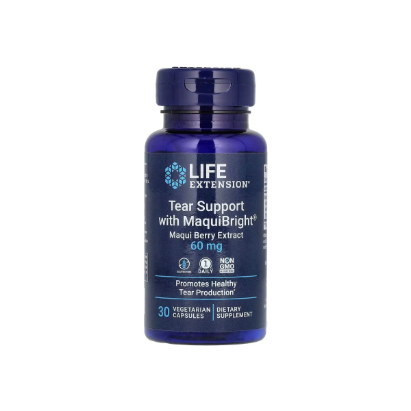 Добавка для здоров'я очей Life Extension Tear Support with MaquiBright, 60 мг, 30 капсул