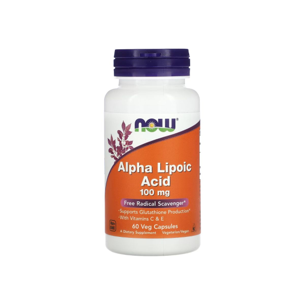 Добавка Now Foods Alpha Lipoic Acid, 100 мг, 60 капсул