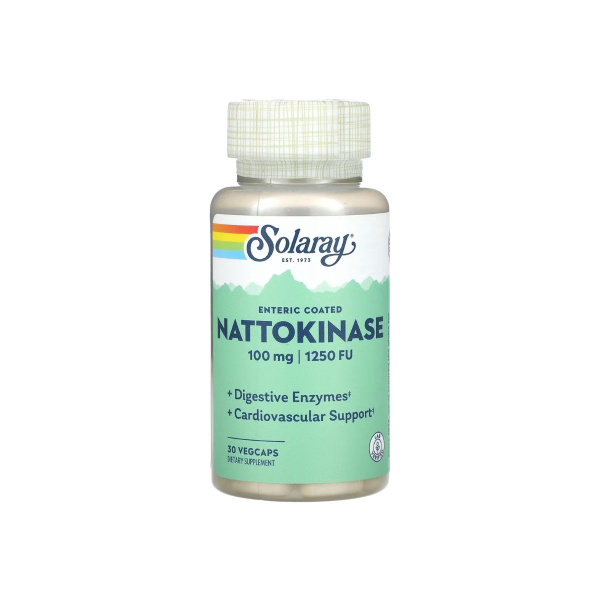 Наттокіназа Solaray Nattokinase, 100 мг, 30 капсул