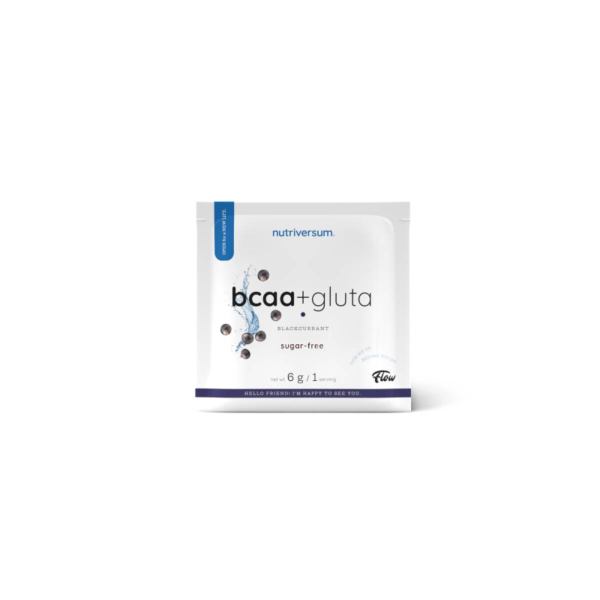 Амінокислоти Nutriversum BCAA + GLUTA sugar free (чорна смородина) 6 г