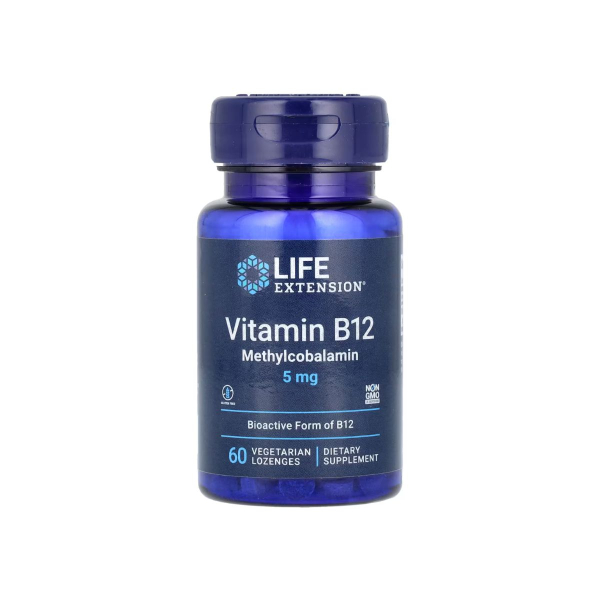 Вітамін Life Extension Vitamin B12 Methylcobalamin, 5 мг, 60 пастилок