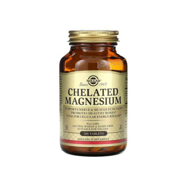 Магній хелатний Solgar Chelated Magnesium, 100 таблеток