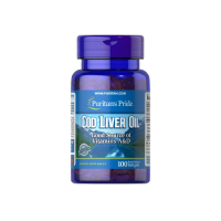 Олія печінки тріски Puritan's Pride Cod Liver Oil, 415 мг, 100 софтгелів